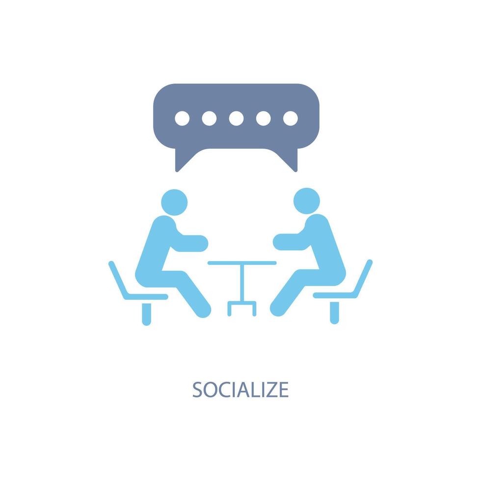 socialize concept line icon. Simple element illustration. socialize concept outline symbol design. vector