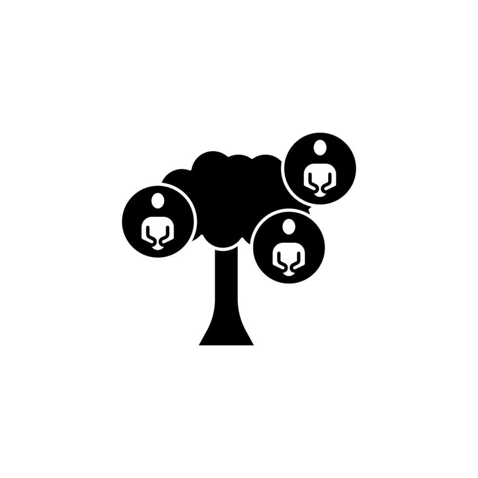 familia árbol concepto línea icono. sencillo elemento ilustración.familia árbol concepto contorno símbolo diseño. vector