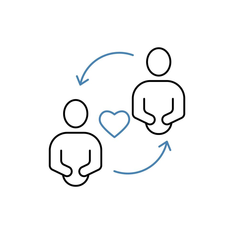 loyalty concept line icon. Simple element illustration. loyalty concept outline symbol design. vector