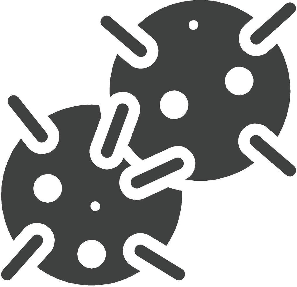 virus icono vector ilustración en sello estilo