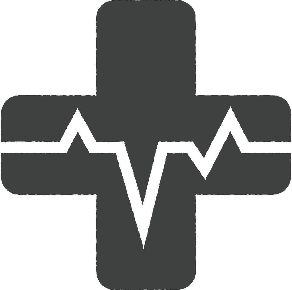 Hospital icon vector illustration in stamp style