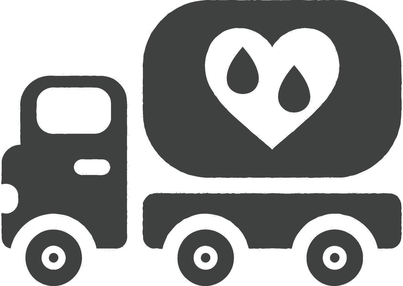 blood delivery, transportation icon vector illustration in stamp style