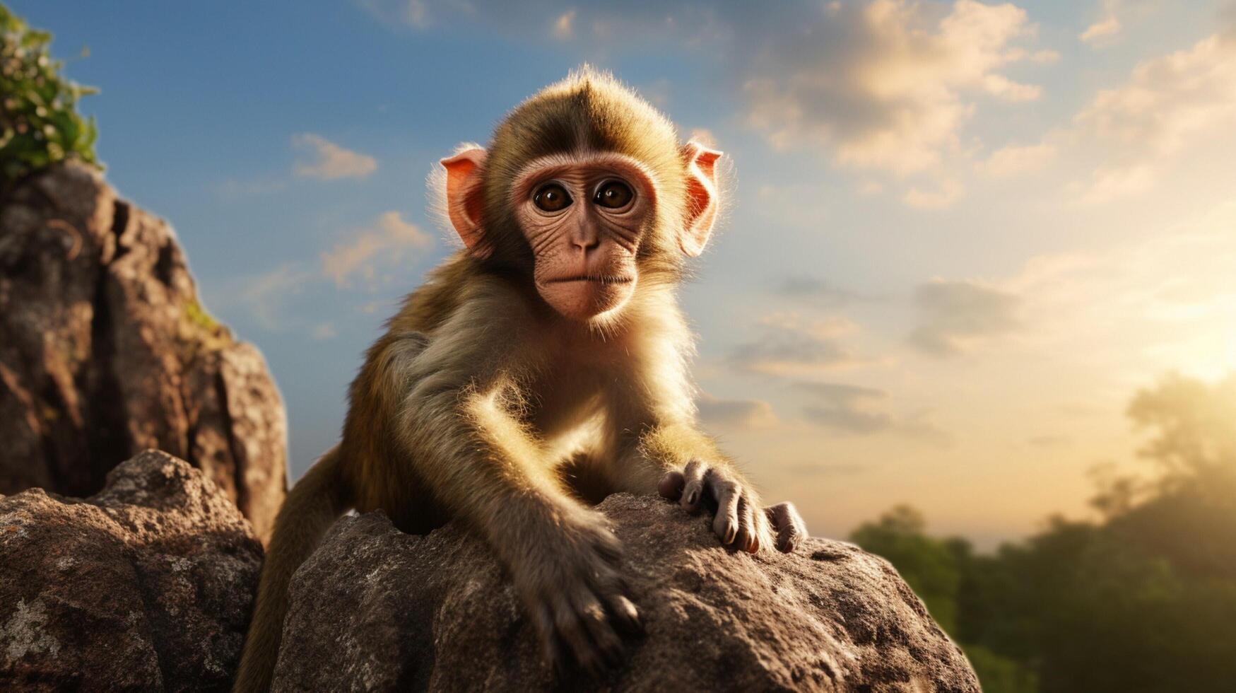 AI generated monkey high quality image photo