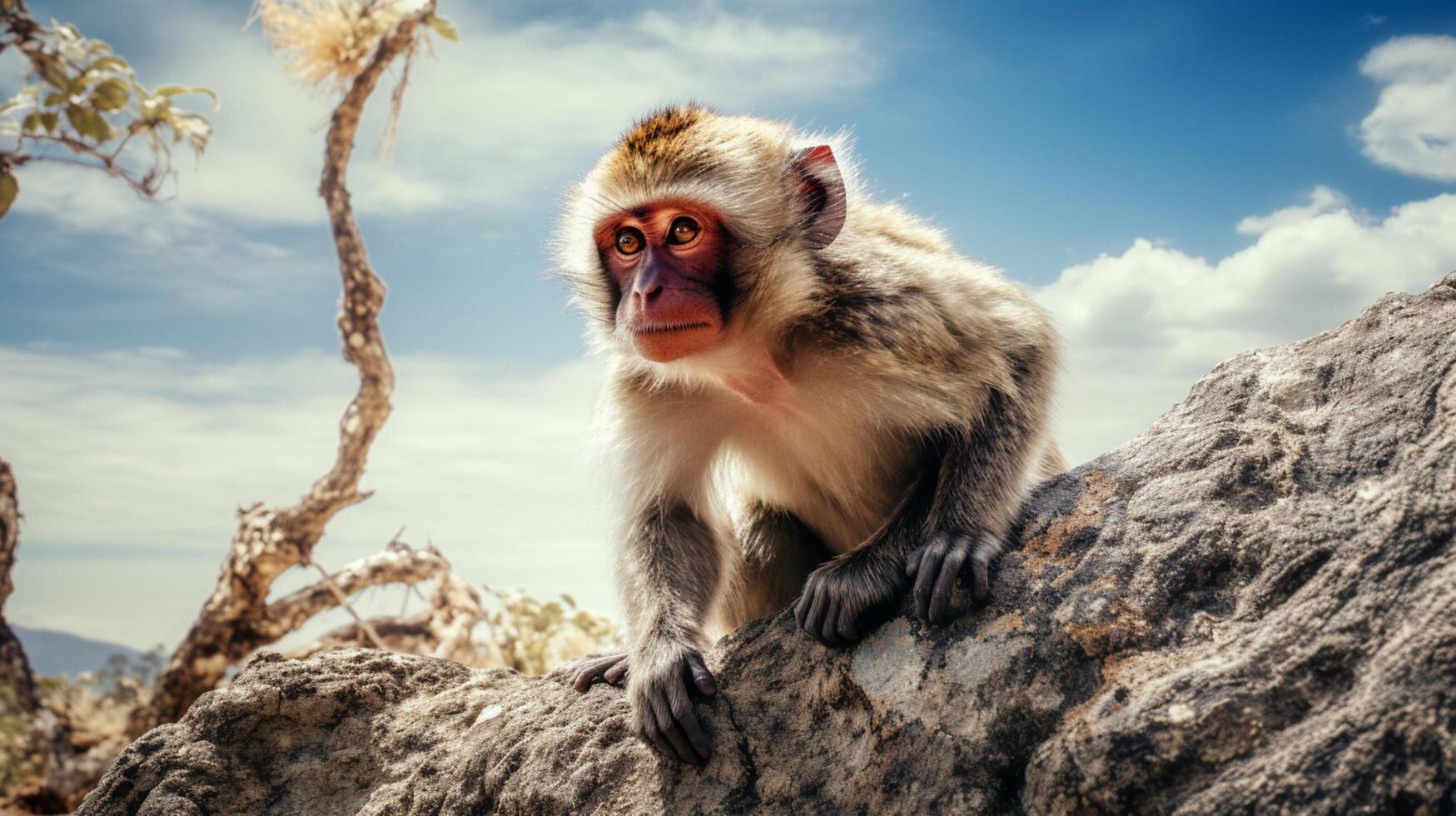 AI generated monkey high quality image photo