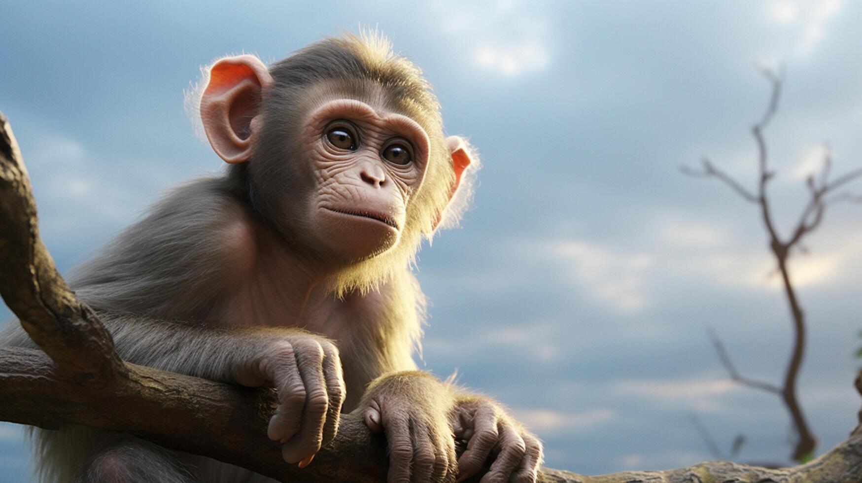 AI generated monkey high quality image photo