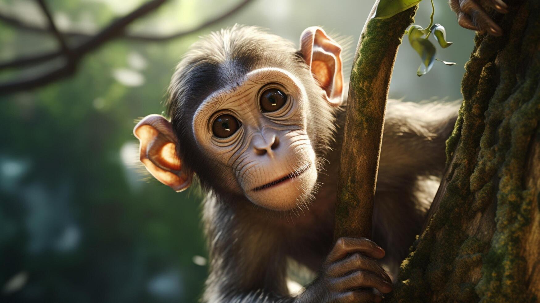 AI generated monkey high quality image photo
