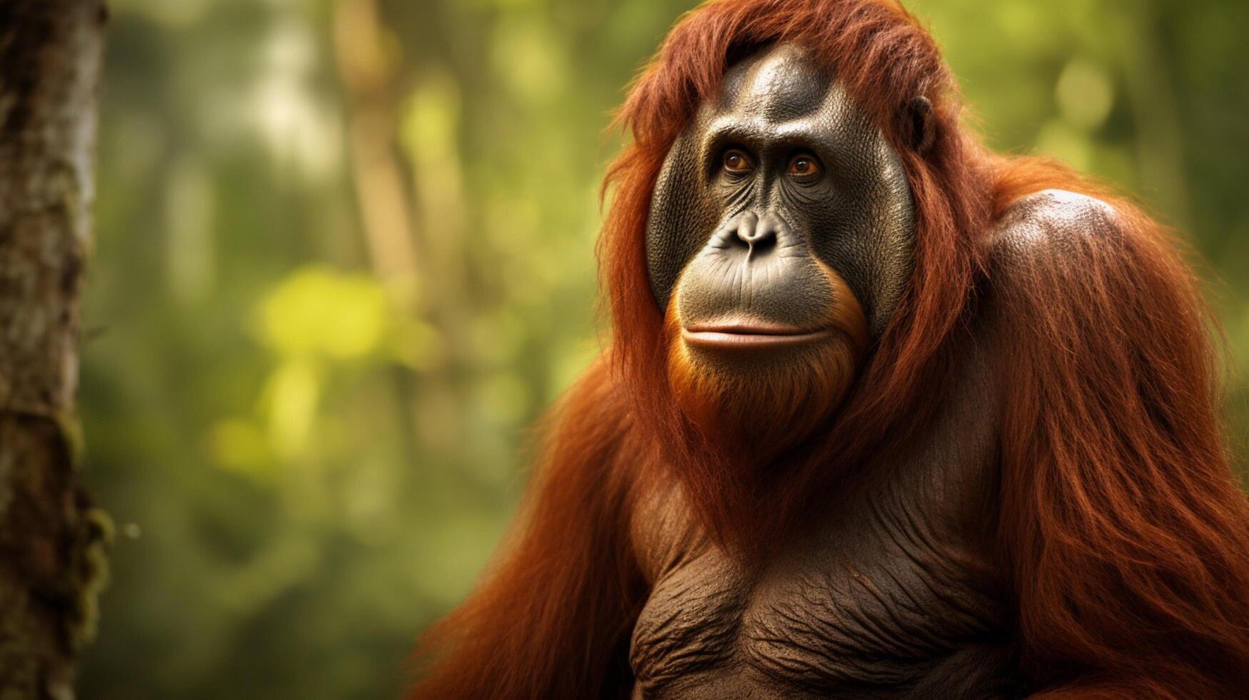 AI generated orangutan high quality image photo