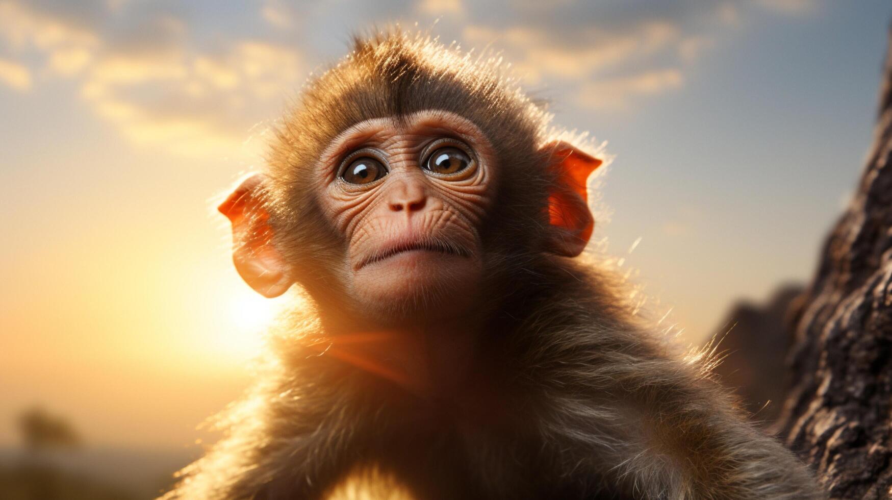 AI generated monkey high quality image photo