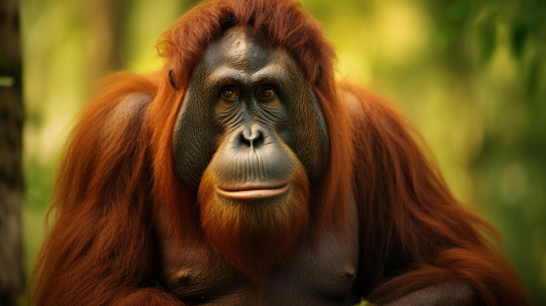 AI generated orangutan high quality image photo