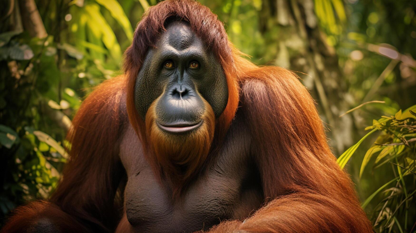 AI generated orangutan high quality image photo