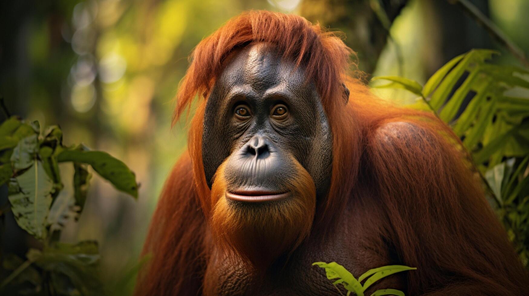 AI generated orangutan high quality image photo