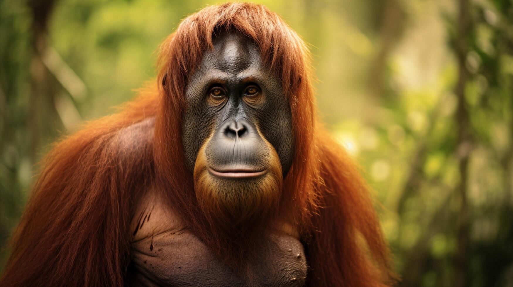 AI generated orangutan high quality image photo