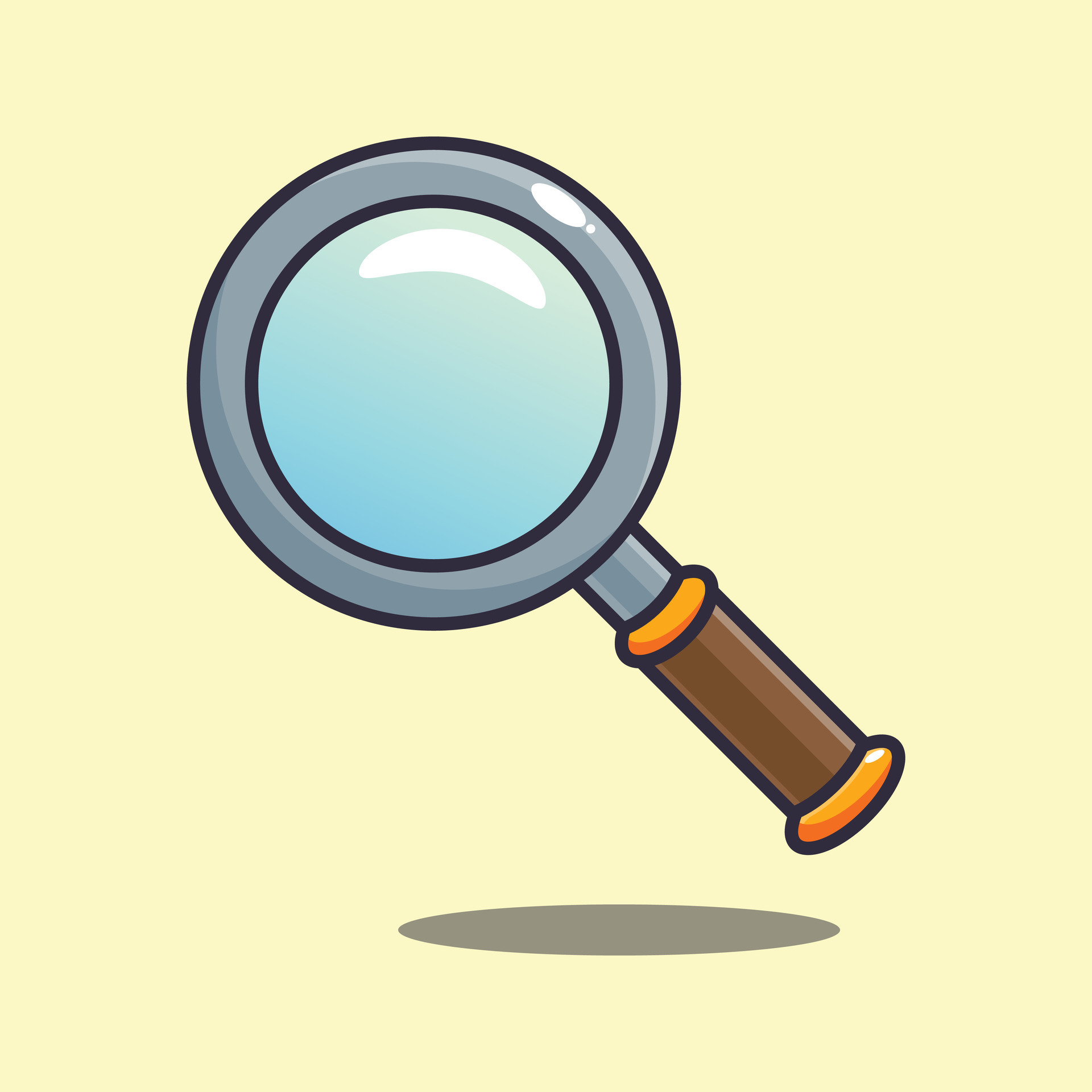 cartoon vector illustration of magnifier. 38027089 Vector Art at Vecteezy