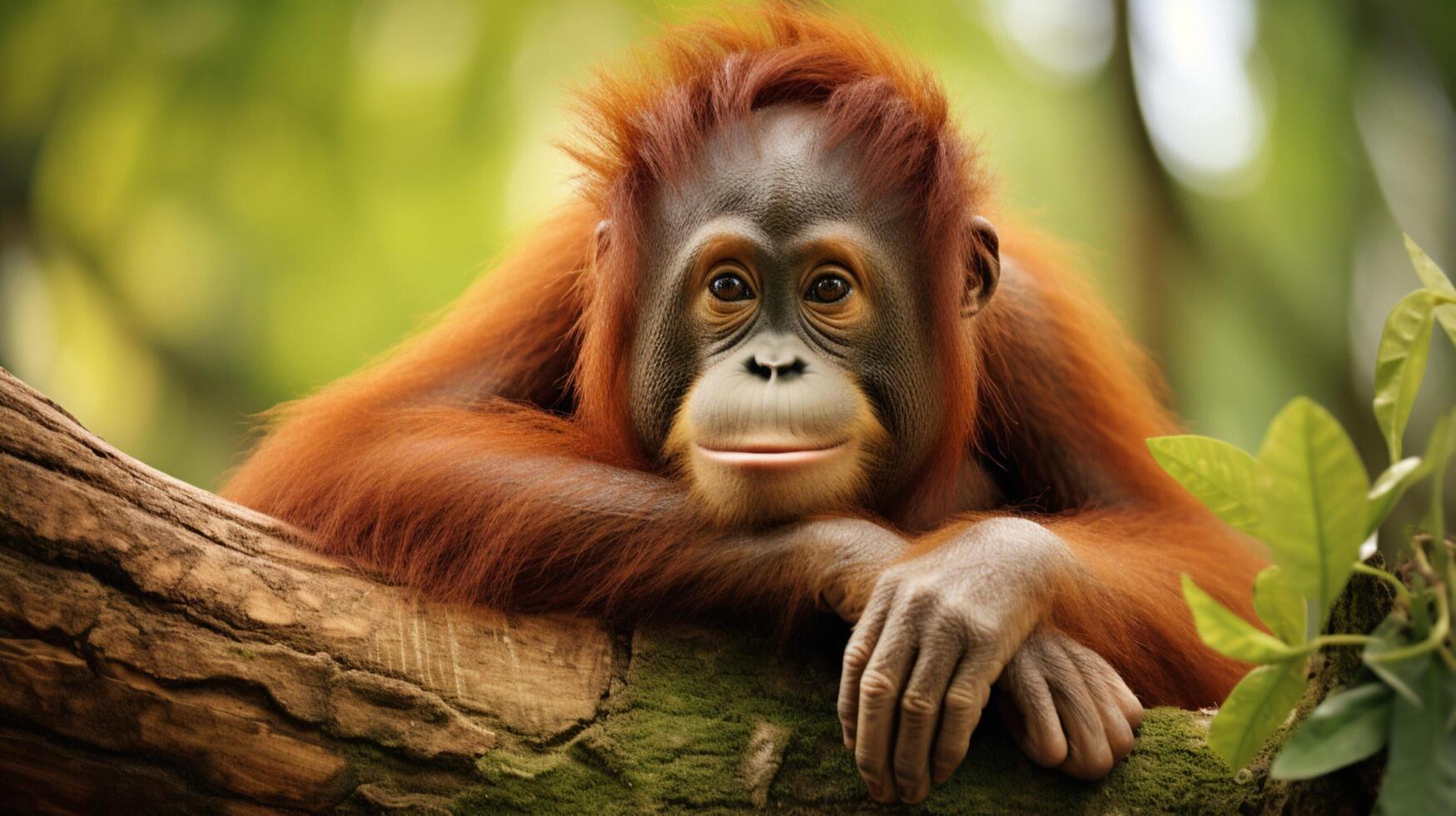 AI generated orangutan high quality image photo