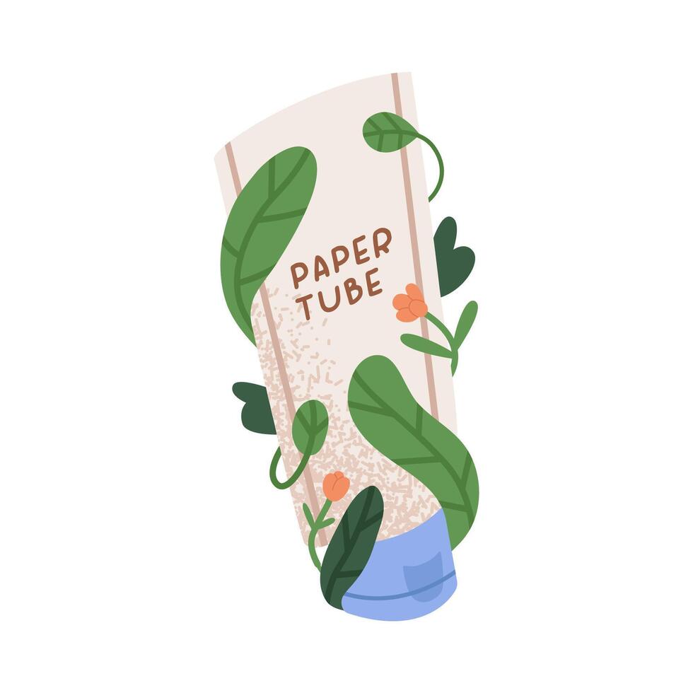Eco packaging face cream tube vector