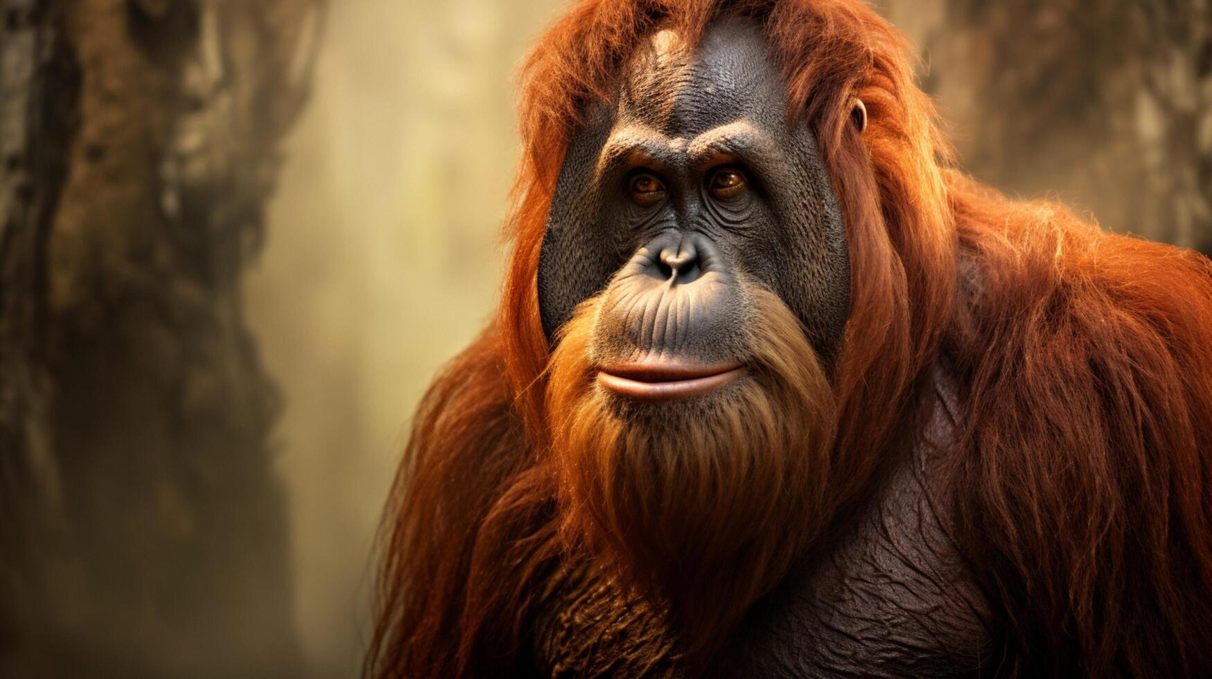 AI generated orangutan high quality image photo