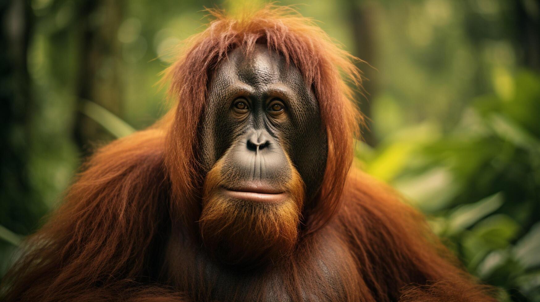 AI generated orangutan high quality image photo