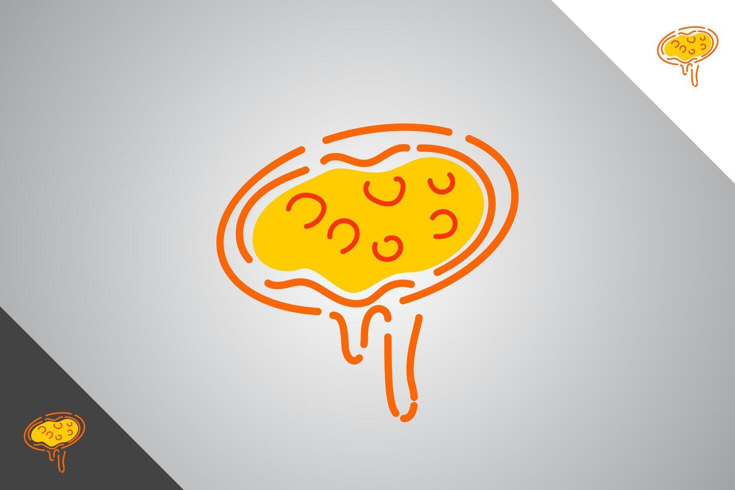 Pizza logo design. Bakery, cakes and pastries logo identity template. Perfect logo for business related to bakery, cakes and pastries. Isolated background. Vector eps 10.