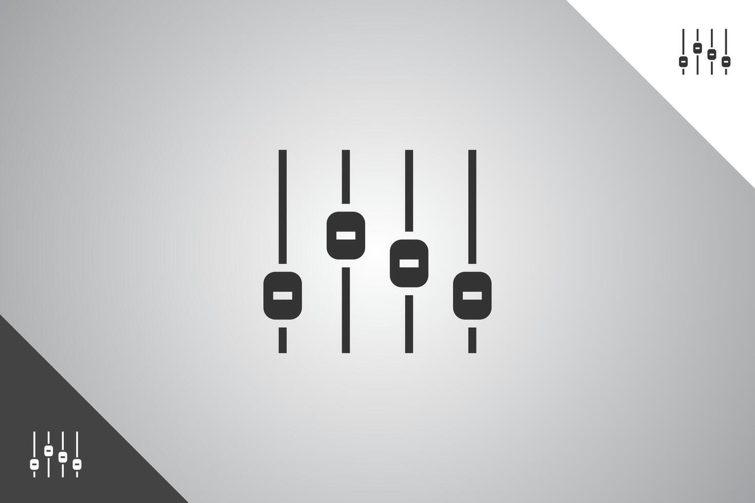 Equalizer design elements. Perfect logo for business related to band, musicians and singers industry. Isolated background. Vector eps 10.