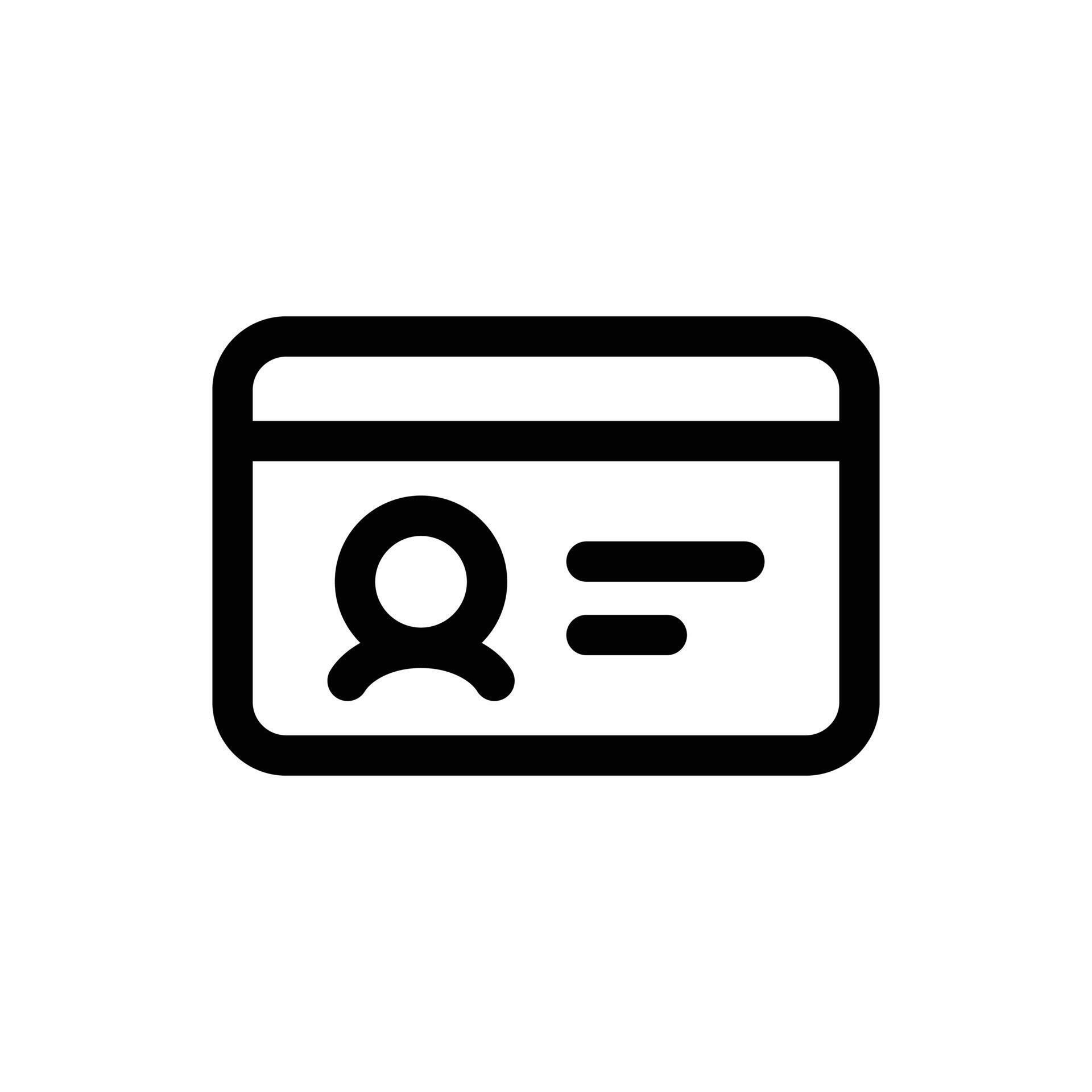 Id Card icon in trendy outline style isolated on white background. Id