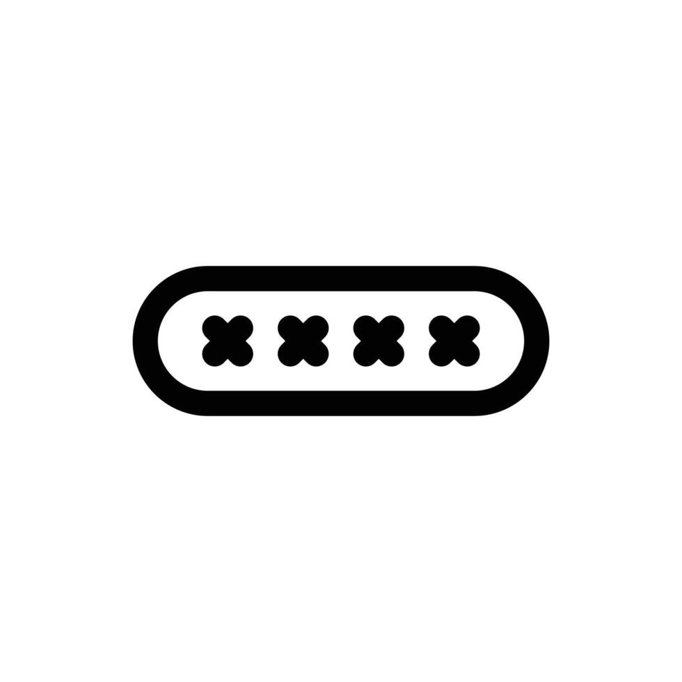 Password icon in trendy outline style isolated on white background. Password silhouette symbol for your website design, logo, app, UI. Vector illustration, EPS10.