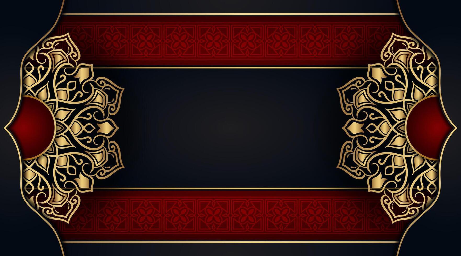 Luxury background with golden mandala ornament vector
