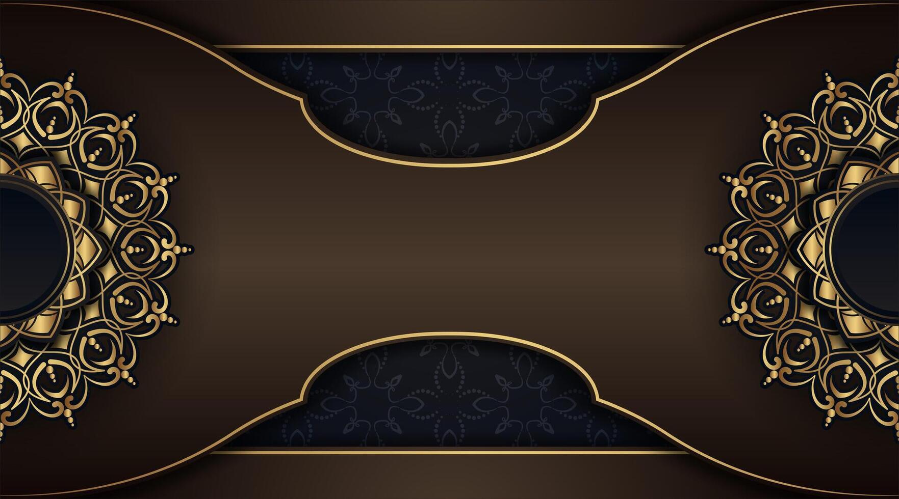 Luxury background with golden mandala ornament vector