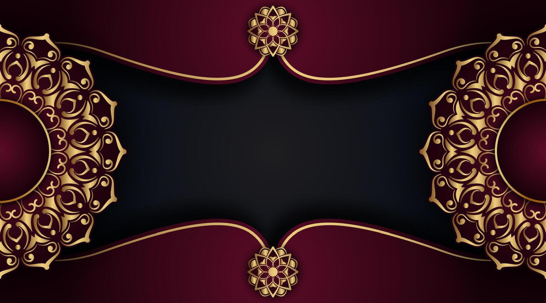 Luxury background with golden mandala ornament vector
