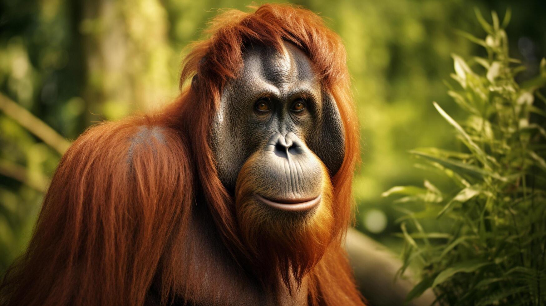 AI generated orangutan high quality image photo