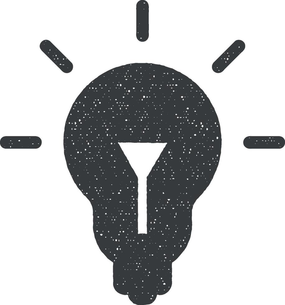 laboratory, light icon vector illustration in stamp style