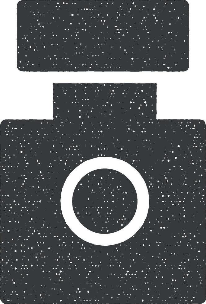 Laboratory, jar icon vector illustration in stamp style