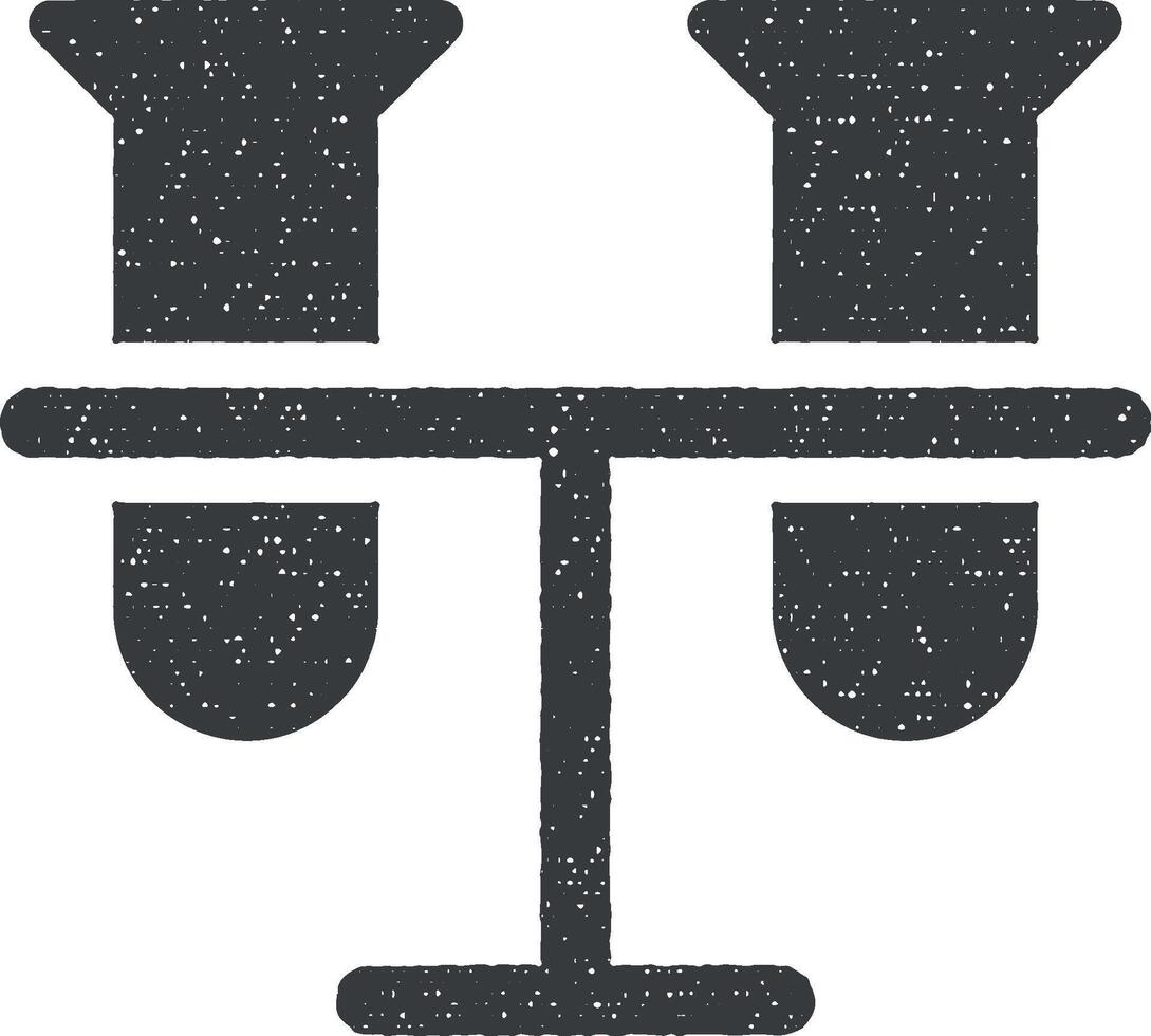 Laboratory, test tubes icon vector illustration in stamp style