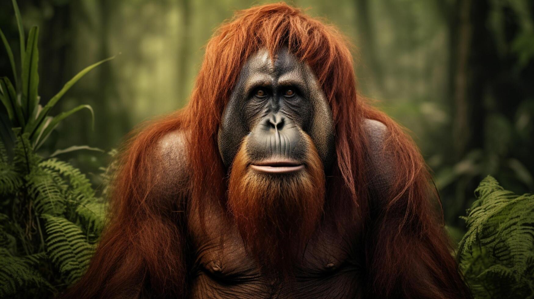 AI generated orangutan high quality image photo