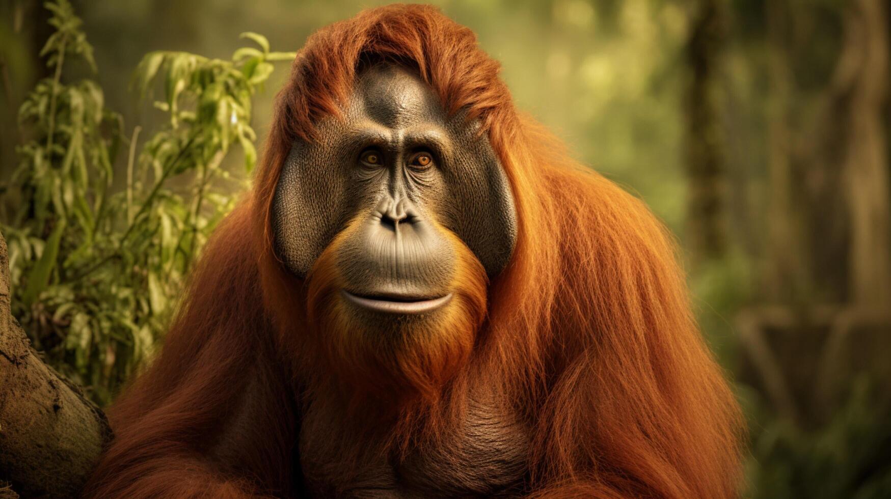 AI generated orangutan high quality image photo