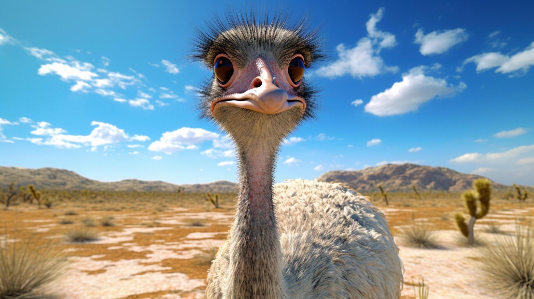 ai generado avestruz alto calidad imagen foto