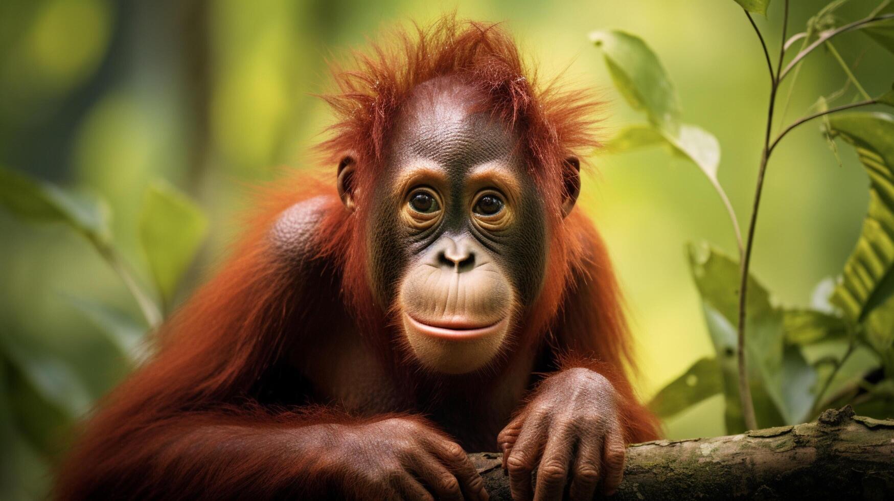 AI generated orangutan high quality image photo