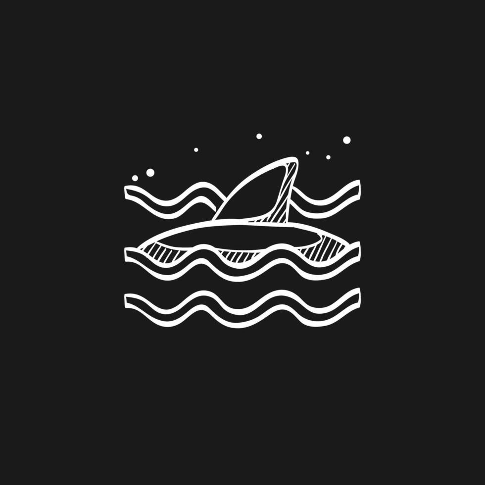 Shark doodle sketch illustration vector