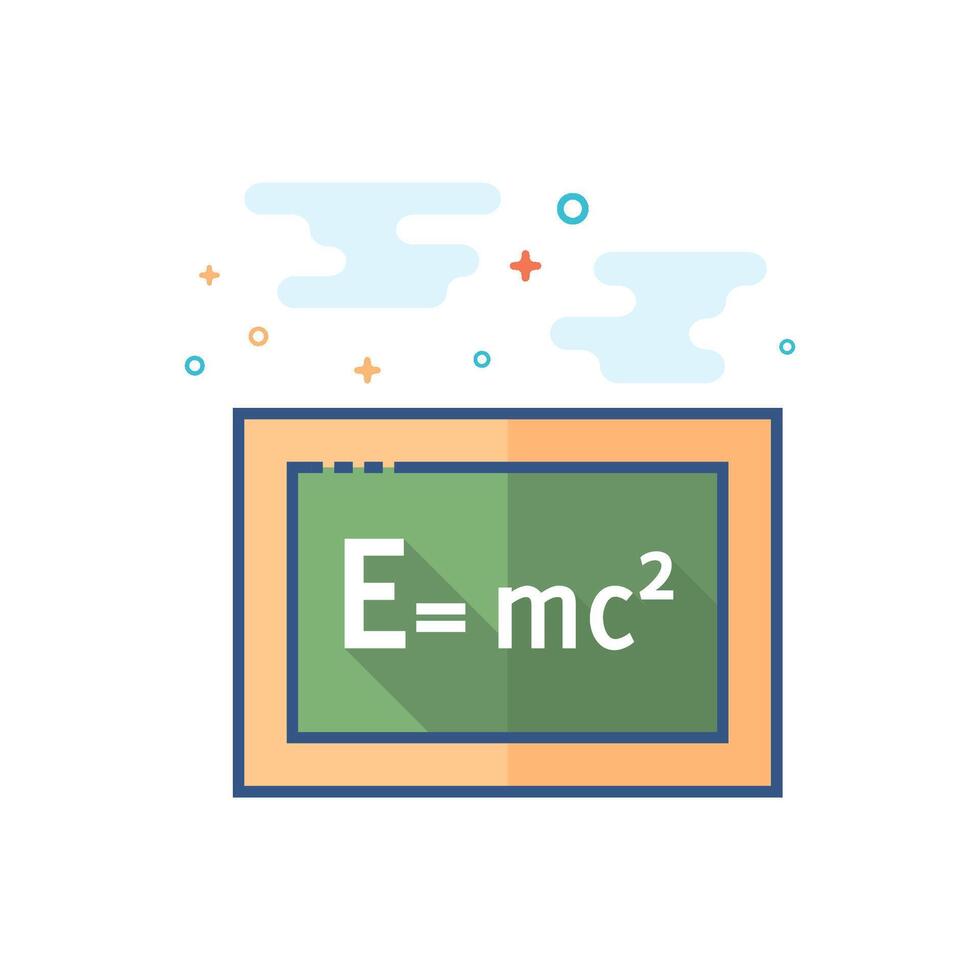 Blackboard icon flat color style vector illustration