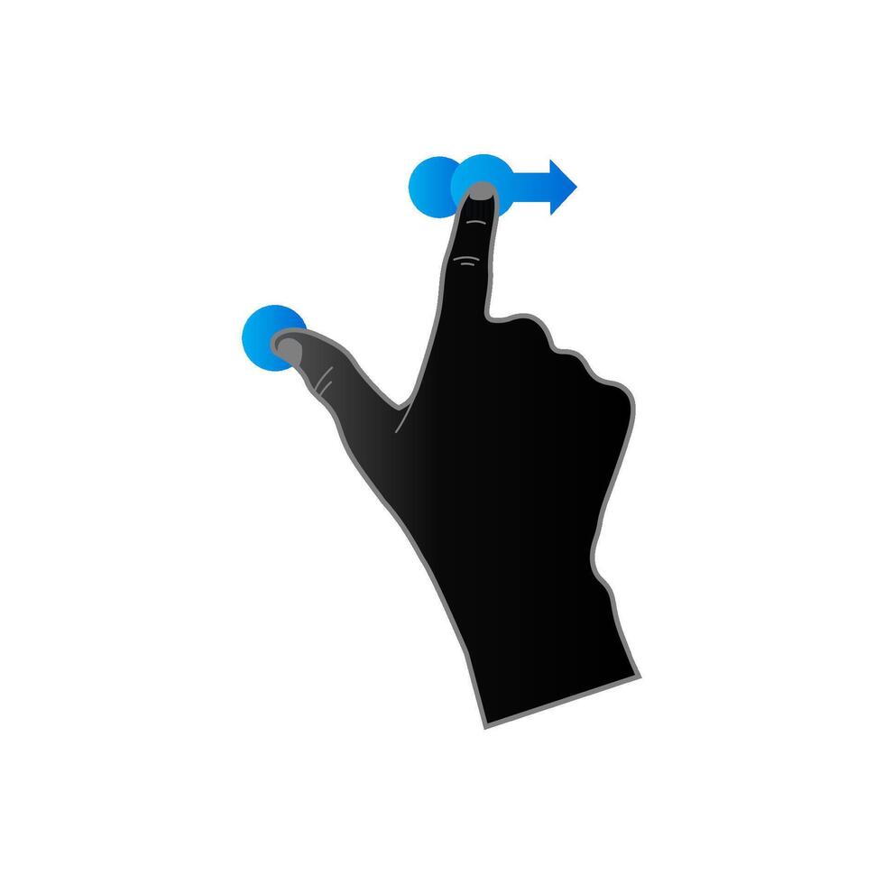 Finger gesture icon in duo tone color. Gadget touch pad smartphone laptop vector