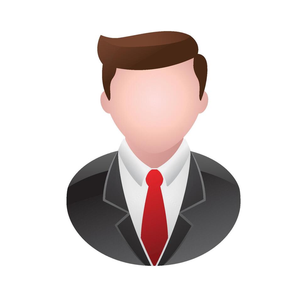 Businessman icon in color. Business office finance vector