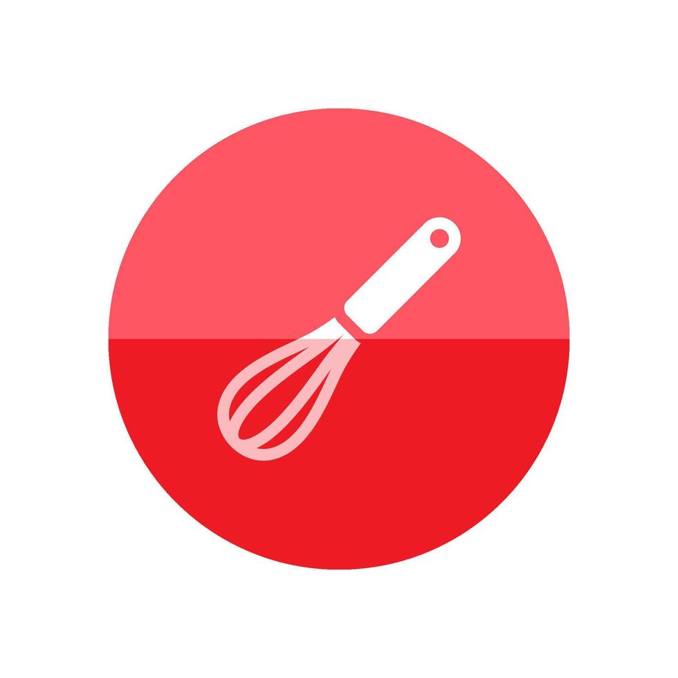 Eggbeater icon in flat color circle style. Cooking baking food cake kitchenware utensil vector