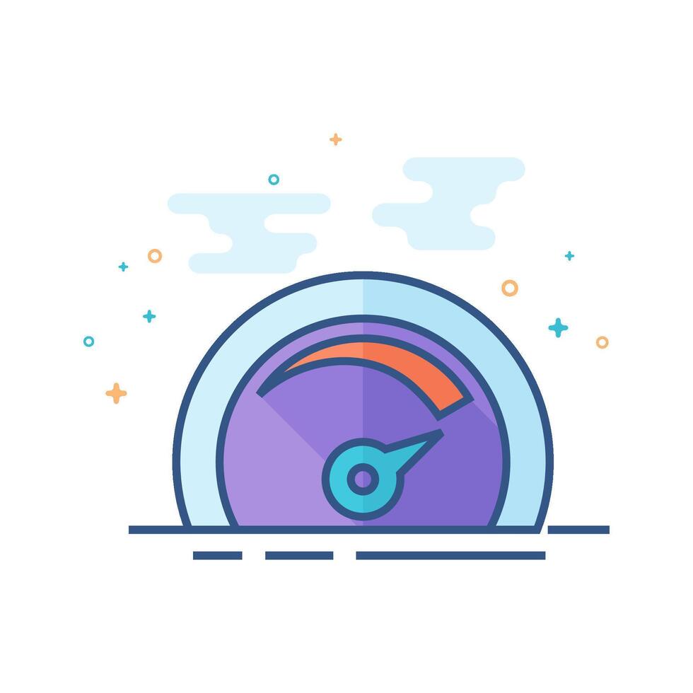 Dashboard icon flat color style vector illustration
