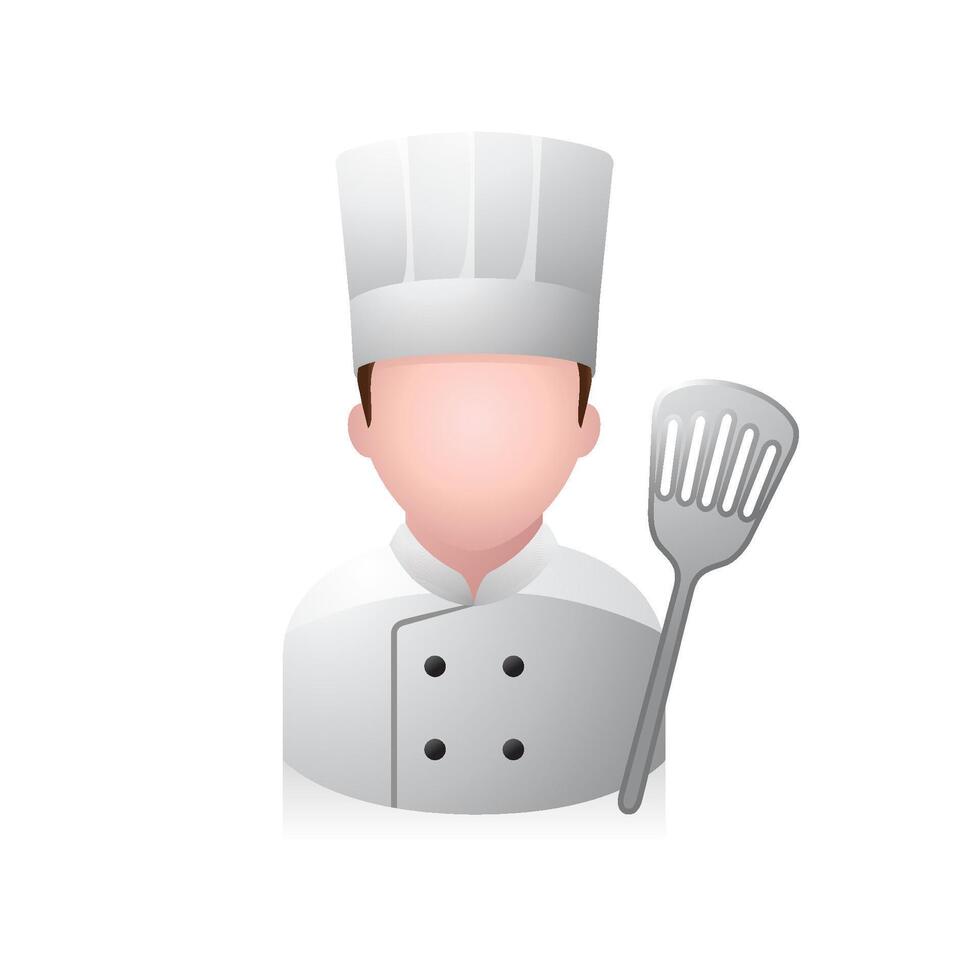 Cook avatar icon in colors. vector