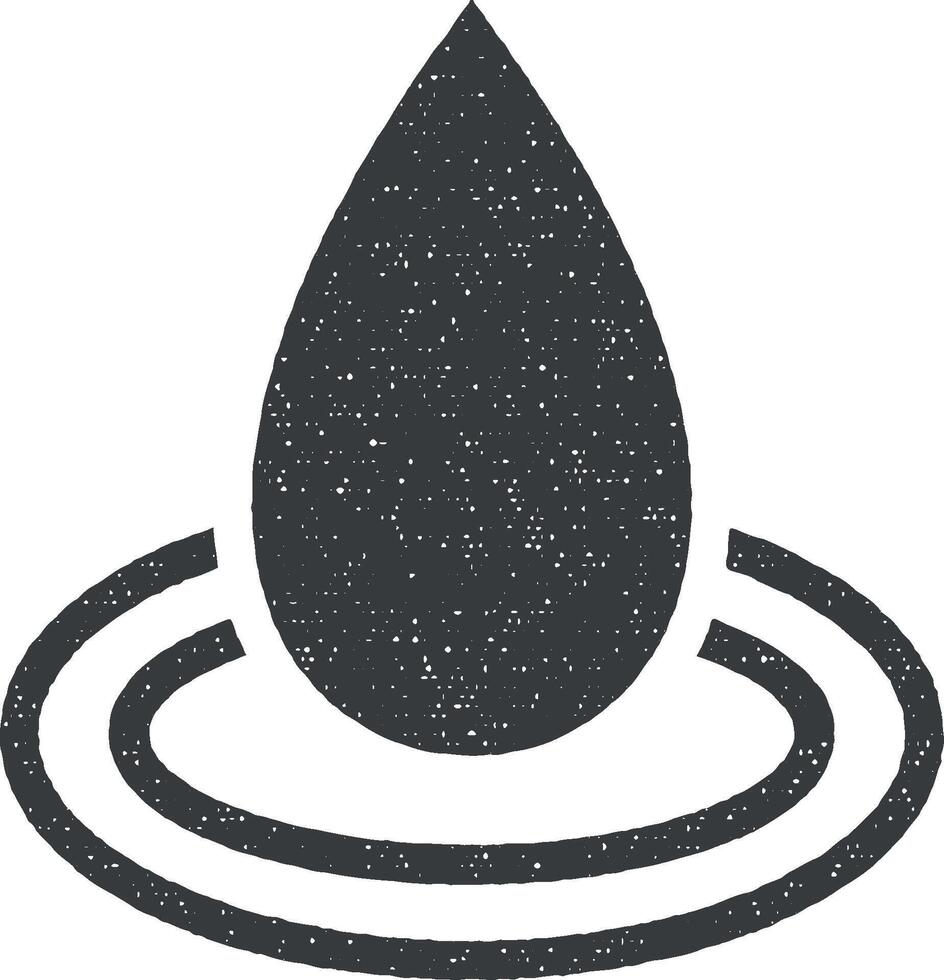 agua icono vector ilustración en sello estilo