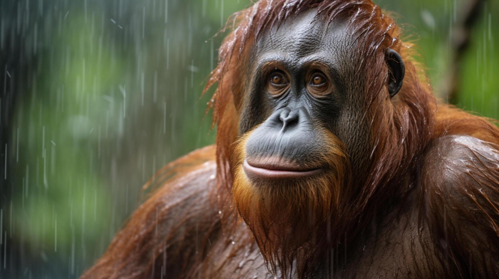 AI generated orangutan high quality image photo