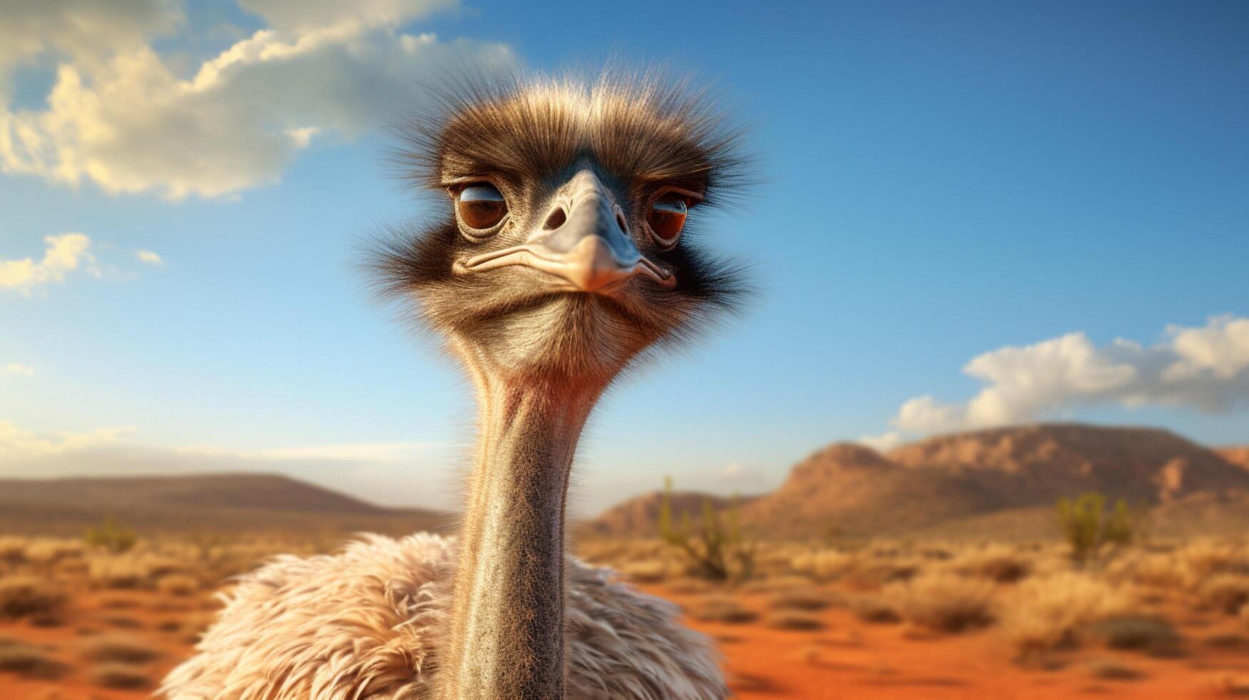 AI generated ostrich high quality image photo