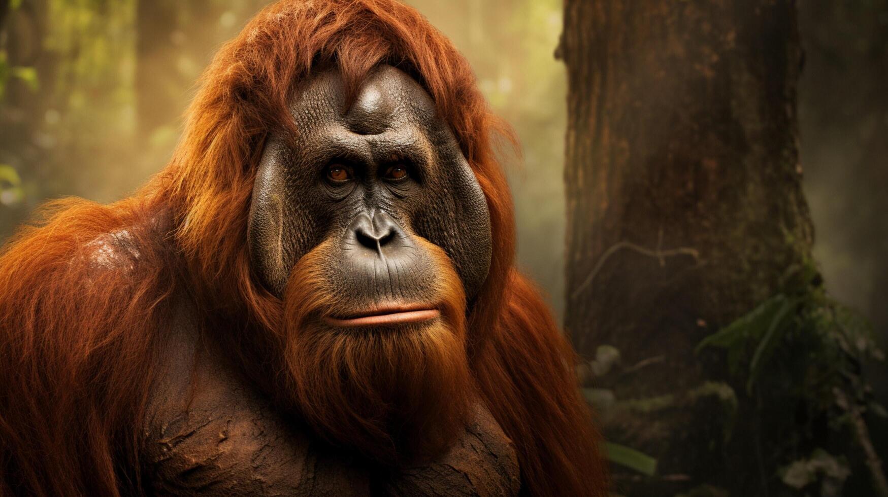 AI generated orangutan high quality image photo