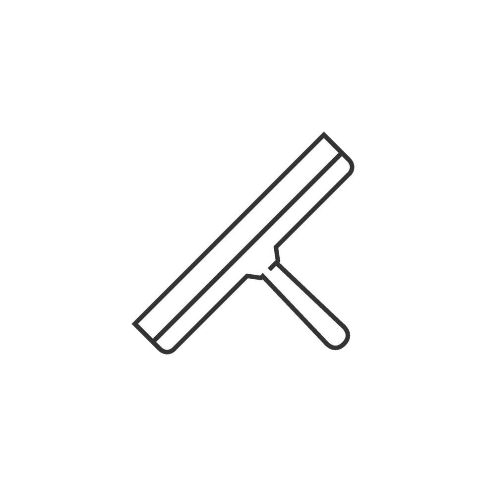 Glass scraper icon in thin outline style vector