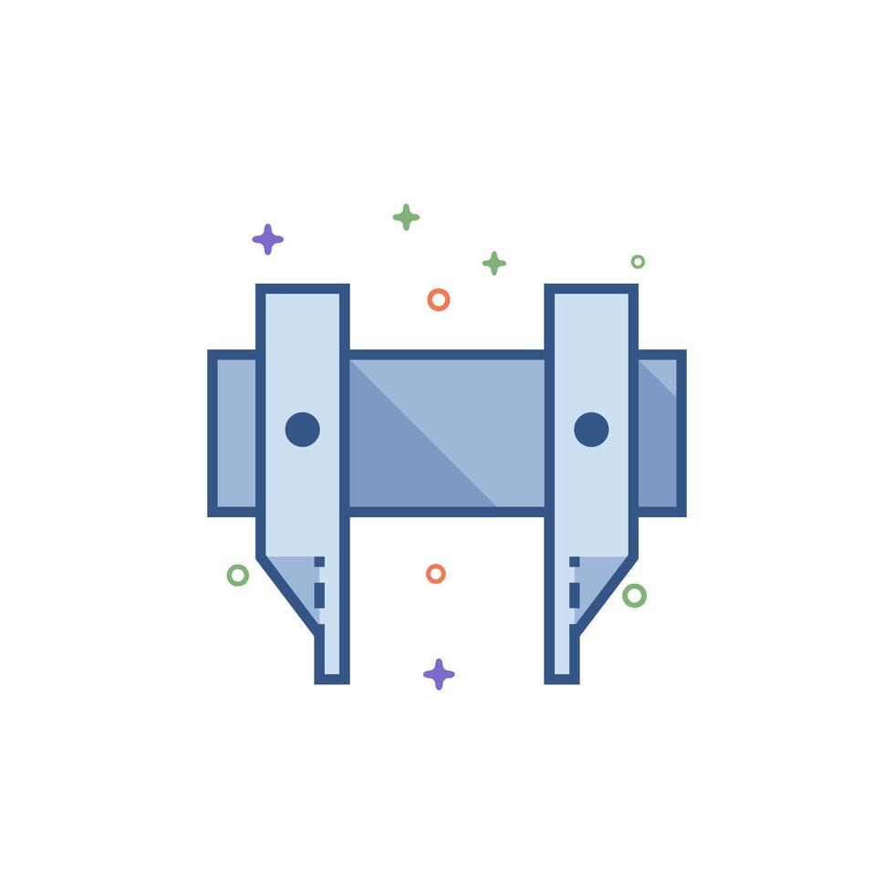 Camera lens spanner icon flat color style vector illustration
