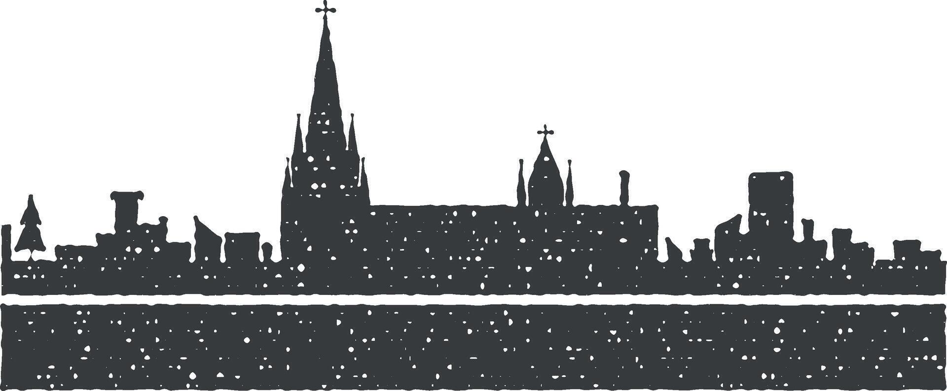 Cologne detailed skyline icon vector illustration in stamp style